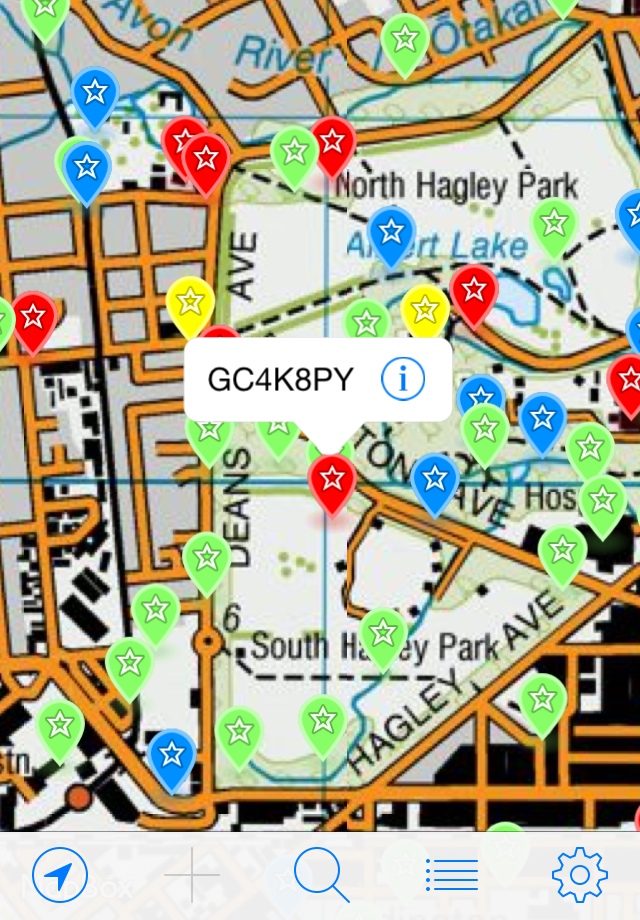 Main topo maps view on an iPhone