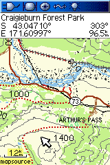 Garmin GPSMAP 60CSx - Arthurs Pass